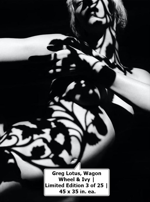 click to enlarge- double click to reduce Greg Lotus, Wagon Wheel & Ivy | Limited Edition 3 of 25 | 45 x 35 in. ea.
