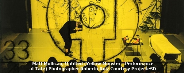 Matt Mullican, Untitled (Yellow Monster - Performance at Tate) Photographer Roberto Ruiz Courtesy ProjecteSD