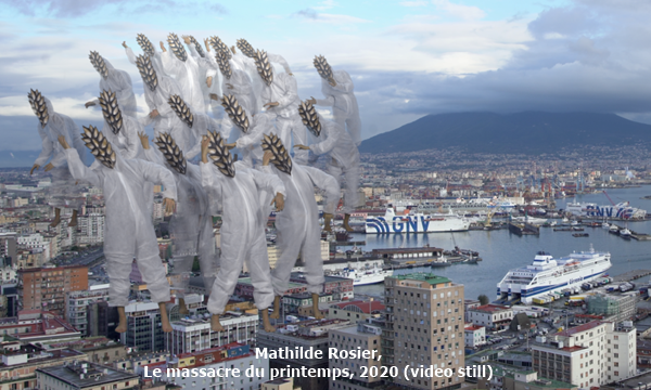 click to enlarge- double click to reduce Mathilde Rosier, Le massacre du printemps, 2020 (video still).