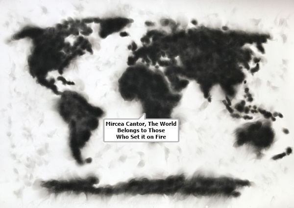 click to enlarge- double click to reduce Mircea Cantor, The World Belongs to Those Who Set it on Fire