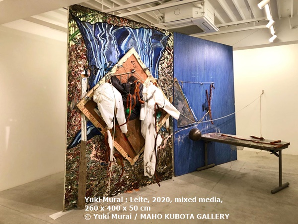 click to enlarge- double click to reduce Yuki Murai : Leite, 2020, mixed media, 260 x 400 x 50 cm ©︎Yuki Murai / MAHO KUBOTA GALLERY