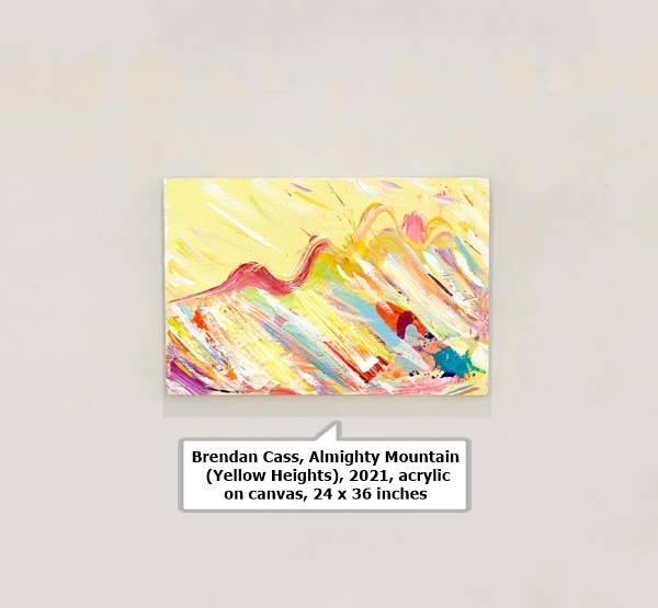 click to enlarge- double click to reduce Brendan Cass, Almighty Mountain (Yellow Heights), 2021, acrylic on canvas, 24 x 36 inches
