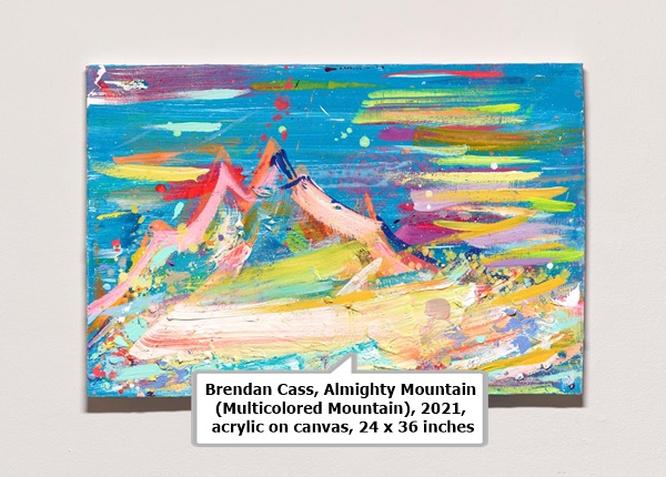 click to enlarge- double click to reduce Brendan Cass, Almighty Mountain (Multicolored Mountain), 2021, acrylic on canvas, 24 x 36 inches