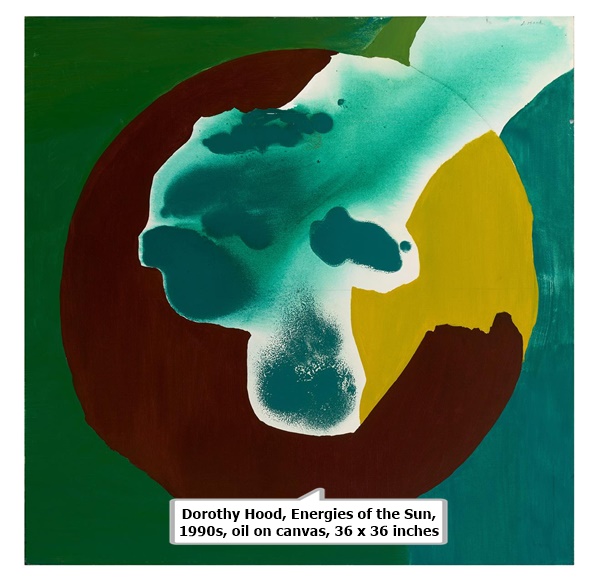 click to enlarge- double click to reduce Dorothy Hood, Energies of the Sun, 1990s, oil on canvas, 36 x 36 inches