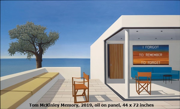 Tom McKinley Memory, 2019, oil on panel, 44 x 72 inches