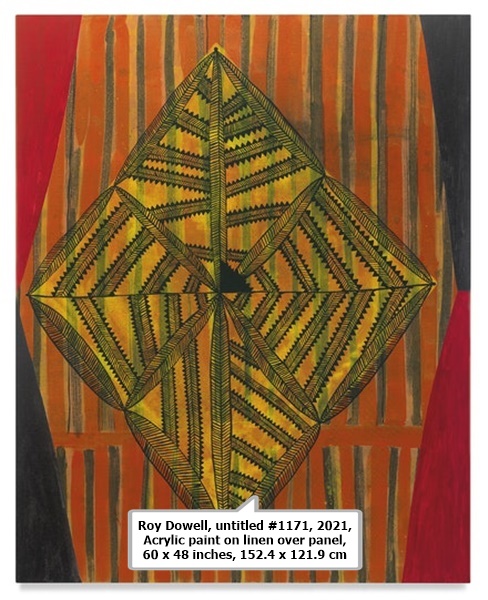 click to enlarge- double click to reduce Roy Dowell, untitled #1171, 2021, Acrylic paint on linen over panel, 60 x 48 inches, 152.4 x 121.9 cm