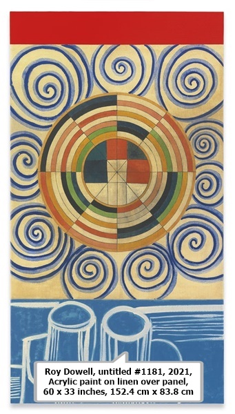 click to enlarge- double click to reduce Roy Dowell, untitled #1181, 2021, Acrylic paint on linen over panel, 60 x 33 inches, 152.4 cm x 83.8 cm