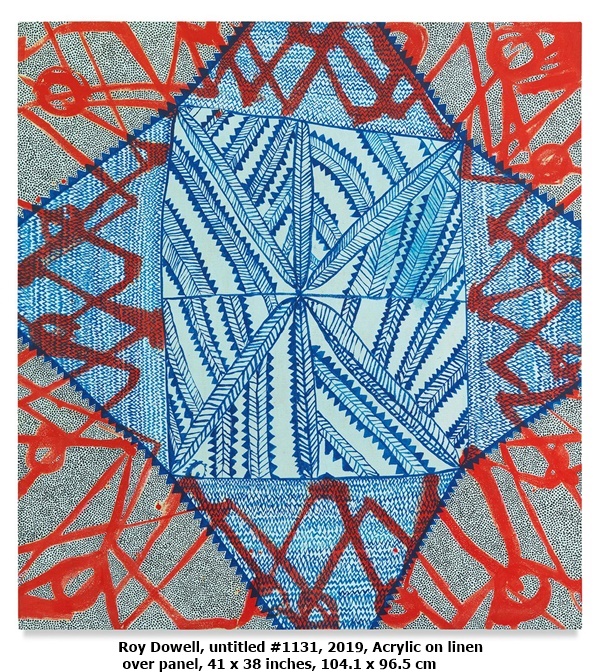 Roy Dowell, untitled #1131, 2019, Acrylic on linen over panel, 41 x 38 inches, 104.1 x 96.5 cm