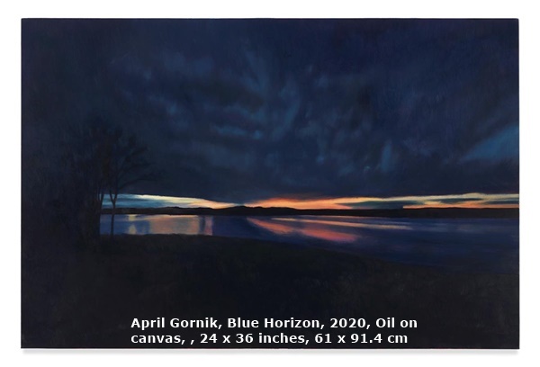 April Gornik, Blue Horizon, 2020, Oil on canvas, , 24 x 36 inches, 61 x 91.4 cm