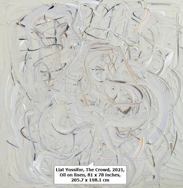 click to enlarge- double click to reduce Liat Yossifor, The Crowd, 2021, Oil on linen, 81 x 78 inches, 205.7 x 198.1 cm