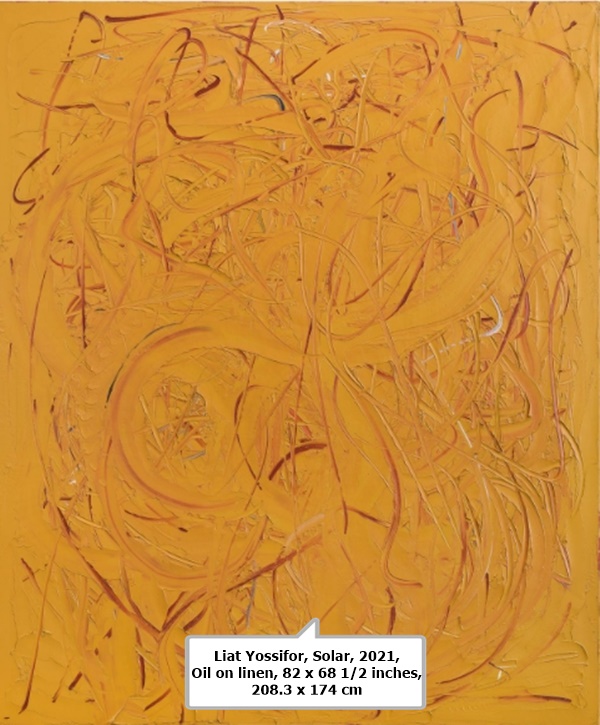 click to enlarge- double click to reduce Liat Yossifor, Solar, 2021, Oil on linen, 82 x 68 1/2 inches, 208.3 x 174 cm
