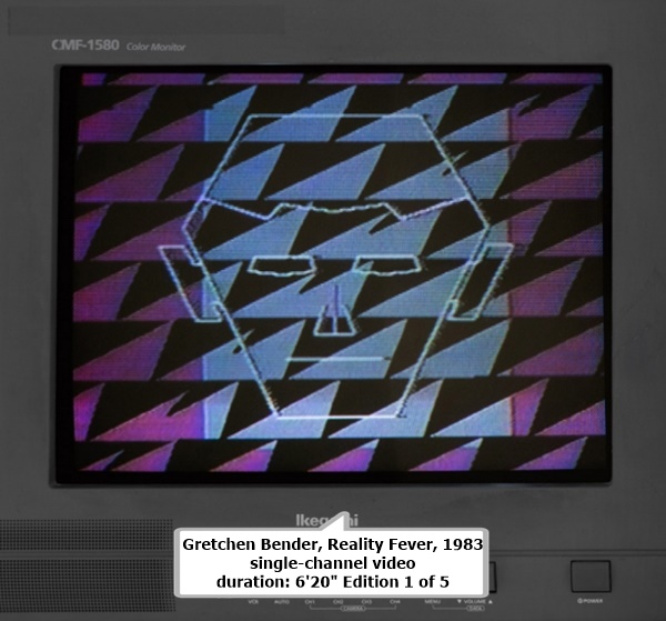 click to enlarge- double click to reduce Gretchen Bender, Reality Fever, 1983
single-channel video
duration: 6'20