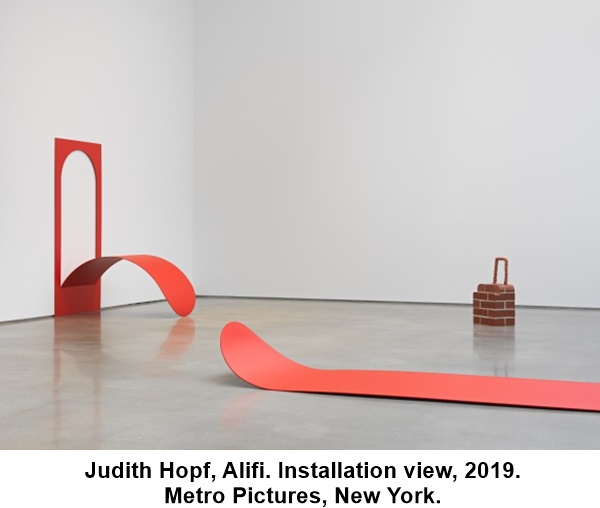 Judith Hopf, Alifi. Installation view, 2019. Metro Pictures, New York.