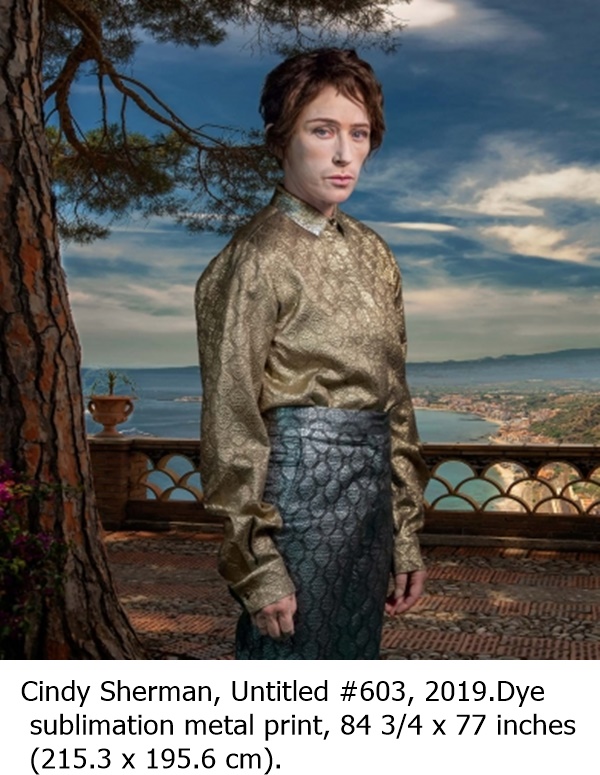 Cindy Sherman, Untitled #603, 2019.
Dye sublimation metal print, 84 3/4 x 77 inches (215.3 x 195.6 cm).