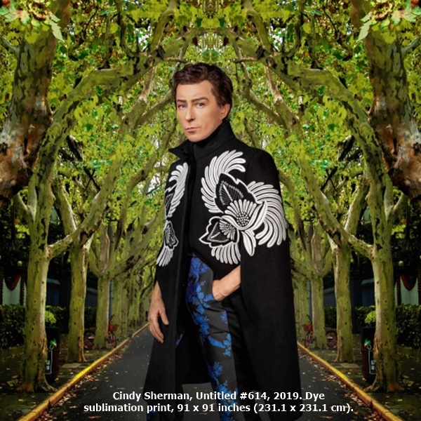 click to enlarge- double click to reduce Cindy Sherman, Untitled #614, 2019. Dye
sublimation print, 91 x 91 inches (231.1 x 231.1 cm).