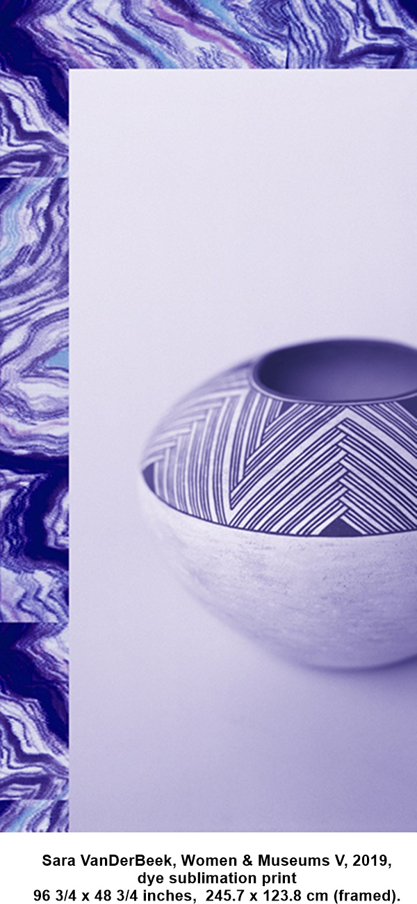 Women & Museums V, 2019, dye sublimation print

96 3/4 x 48 3/4 inches,  245.7 x 123.8 cm (framed).