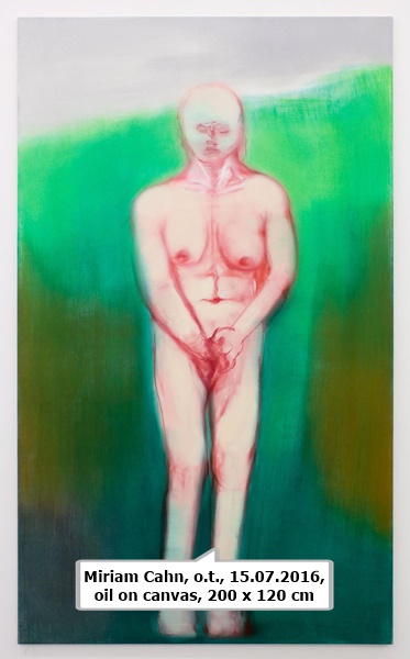 click to enlarge- double click to reduce Miriam Cahn, o.t., 15.07.2016, oil on canvas, 200 x 120 cm