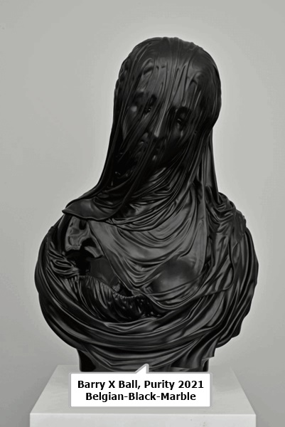 click to enlarge- double click to reduce Barry X Ball, Purity-1-
Belgian-Black-Marble