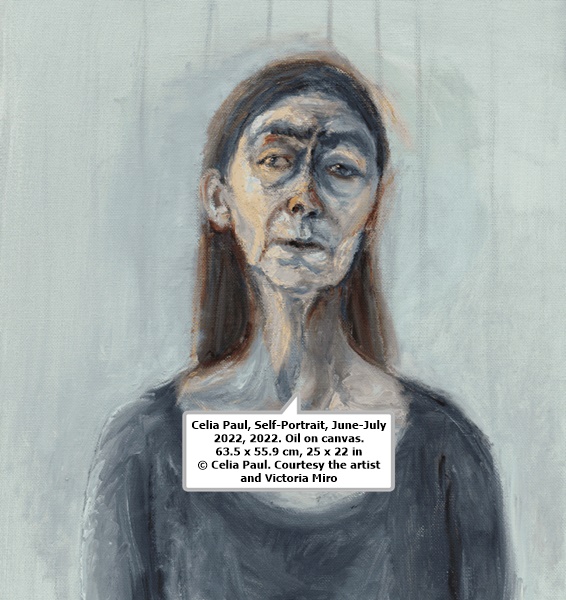 Celia Paul, Self-Portrait, June-July 2022, 2022. Oil on canvas. 63.5 x 55.9 cm, 25 x 22 in © Celia Paul. Courtesy the artist and Victoria Miro