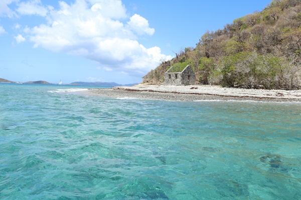 click to enlarge- double click to reduce Exterior of installation location of historic ruin at Whistling Cay, St. John, U.S. Virgin Islands. Photo credit: William Stelzer