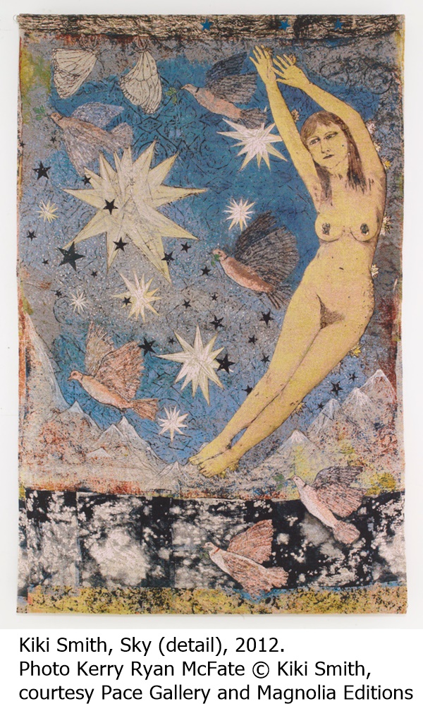 click to enlarge- double click to reduce Kiki Smith, Sky (detail), 2012. Photo Kerry Ryan McFate © Kiki Smith, courtesy Pace Gallery and Magnolia Editions