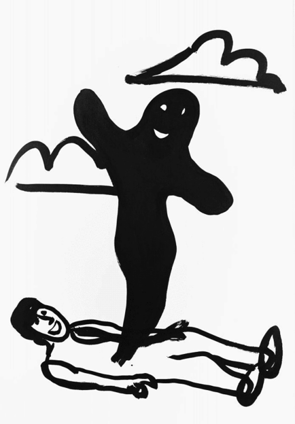 Paul Chan : ink on paper, 2020 die Essenz (essence); der Geist, geistig (spirit, spiritual)