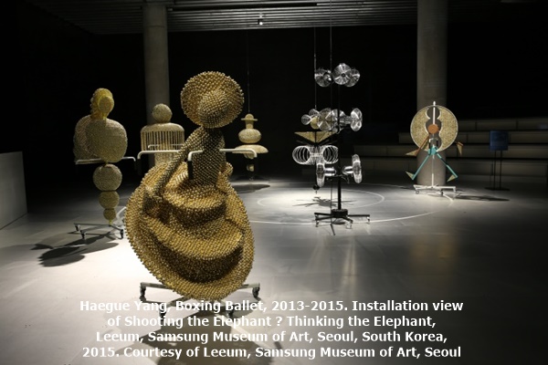 click to enlarge- double click to reduce Haegue Yang, Boxing Ballet, 2013-2015. Installation view of Shooting the Elephant 象 Thinking the Elephant, Leeum, Samsung Museum of Art, Seoul, South Korea, 2015. Courtesy of Leeum, Samsung Museum of Art, Seoul