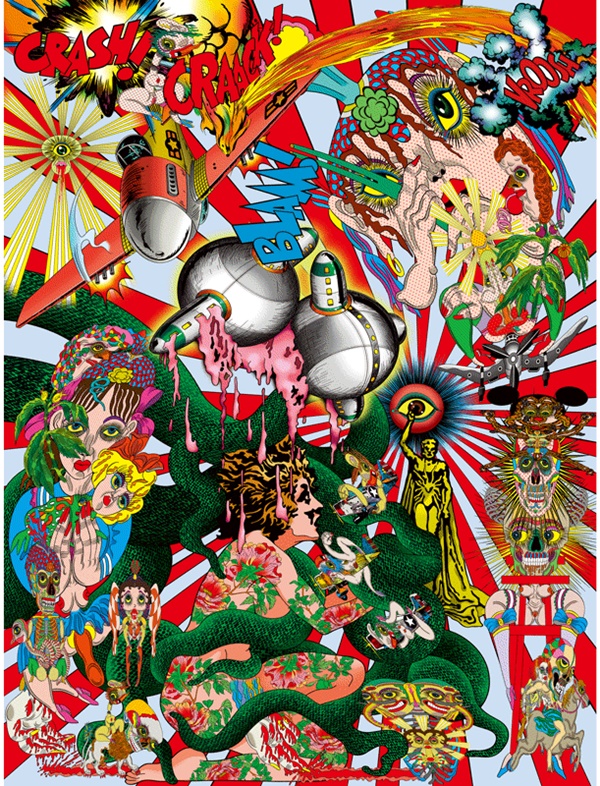 click to enlarge- double click to reduce Keiichi Tanaami : Memorial Reconstruction