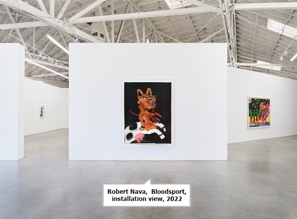 click to enlarge- double click to reduce Robert Nava, Bloodsport, installation view, 2022