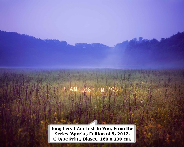 click to enlarge- double click to reduce Jung Lee, I Am Lost In You, From the Series 'Aporia', Edition of 5, 2017. C-type Print, Diasec, 160 x 200 cm.