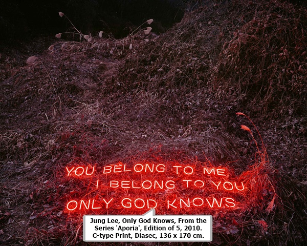 click to enlarge- double click to reduce Jung Lee, Only God Knows, From the Series 'Aporia', Edition of 5, 2010. C-type Print, Diasec, 136 x 170 cm.
