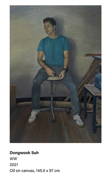 click to enlarge- double click to reduce DONGWOOK SUH
WW, 2021
Oil on canvas
145.5 x 97 cm
