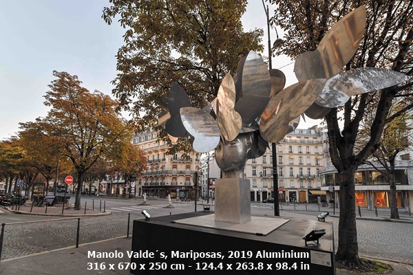 Manolo Valdés, Mariposas, 2019
Aluminium
316 x 670 x 250 cm - 124.4 x 263.8 x 98.4 in