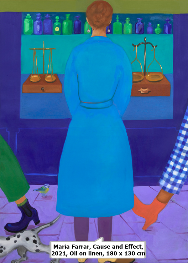 Maria Farrar, Cause and Effect, 2021, Oil on linen, 180 x 130 cm