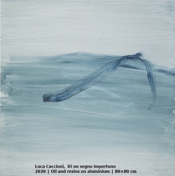 Luca Caccioni, Di un segno importuno

2020 | Oil and resins on aluminium | 80×80 cm
