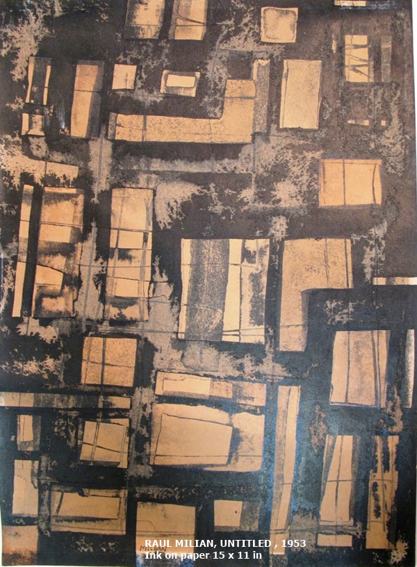 click to enlarge- double click to reduce RAUL MILIAN
UNTITLED , 1953
Ink on paper
15 x 11 in