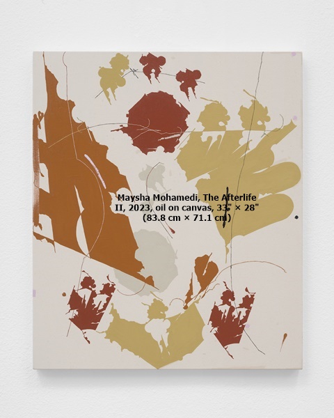 click to enlarge- double click to reduce Maysha Mohamedi, The Afterlife II, 2023, oil on canvas, 33' × 28' (83.8 cm × 71.1 cm)