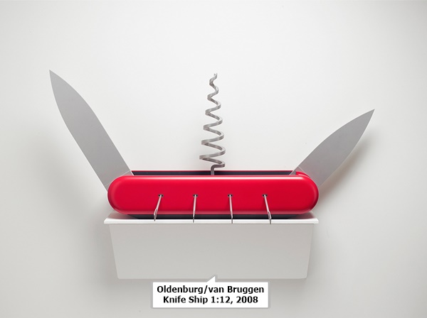 click to enlarge- double click to reduce Oldenburg/van Bruggen
Knife Ship 1:12, 2008