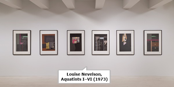 click to enlarge- double click to reduce Louise Nevelson,
Aquatints I–VI (1973)