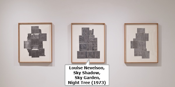 click to enlarge- double click to reduce Louise Nevelson,
Sky Shadow, Sky Garden, Night Tree (1973)