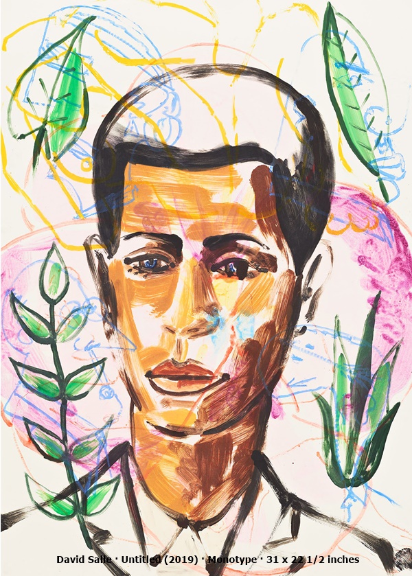 click to enlarge- double click to reduce David Salle · Untitled (2019) · Monotype · 31 x 22 1/2 inches
