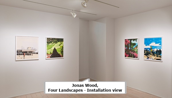click to enlarge- double click to reduce Jonas Wood, Four Landscapes - Installation view