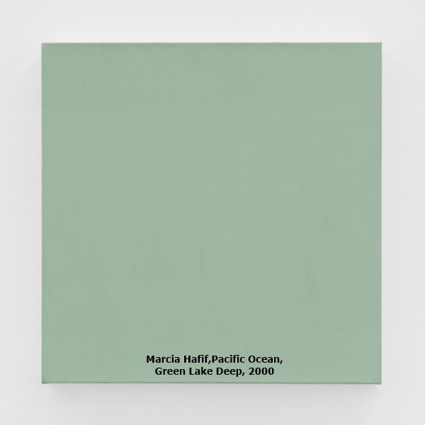 click to enlarge- double click to reduce Marcia Hafif,Pacific Ocean, Green Lake Deep, 2000