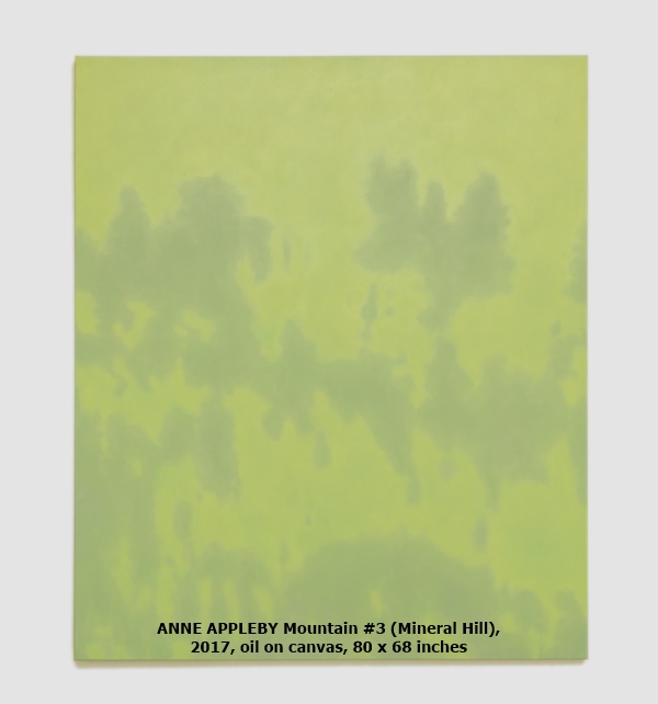click to enlarge- double click to reduce ANNE APPLEBY Mountain #3 (Mineral Hill), 2017, oil on canvas, 80 x 68 inches