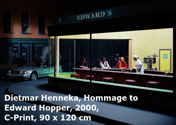 Dietmar Henneka, Hommage to Edward Hopper, 2000, C-Print, 90 x 120 cm