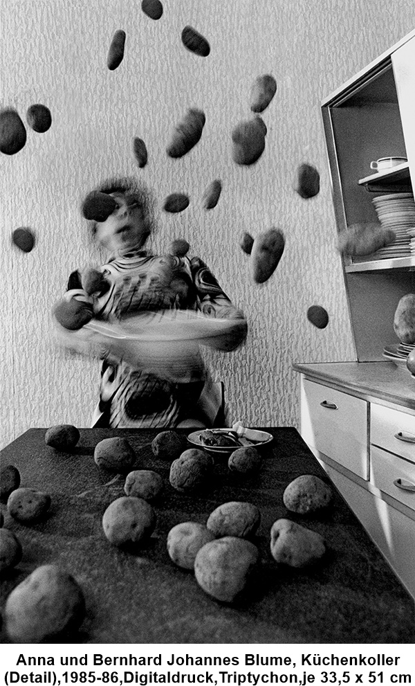 Anna und Bernhard Johannes Blume, Küchenkoller (Detail), 1985-86, Digitaldruck, Triptychon, je 33,5 x 51 cm
