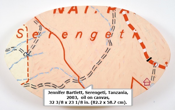 click to enlarge- double click to reduce Jennifer Bartlett, Serengeti, Tanzania, 2003, oil on canvas,
32 3/8 x 23 1/8 in. (82.2 x 58.7 cm).