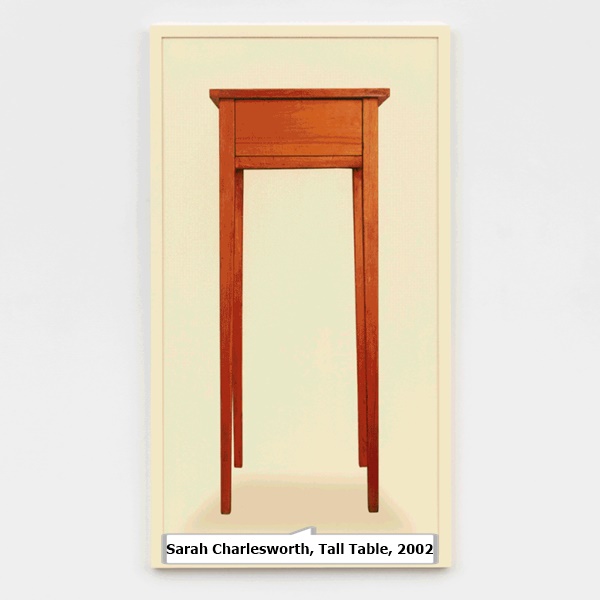 Sarah Charlesworth, Tall Table, 2002