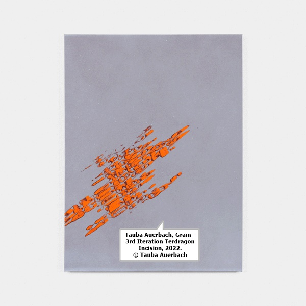 Tauba Auerbach, Grain - 3rd Iteration Terdragon Incision, 2022. © Tauba Auerbach
