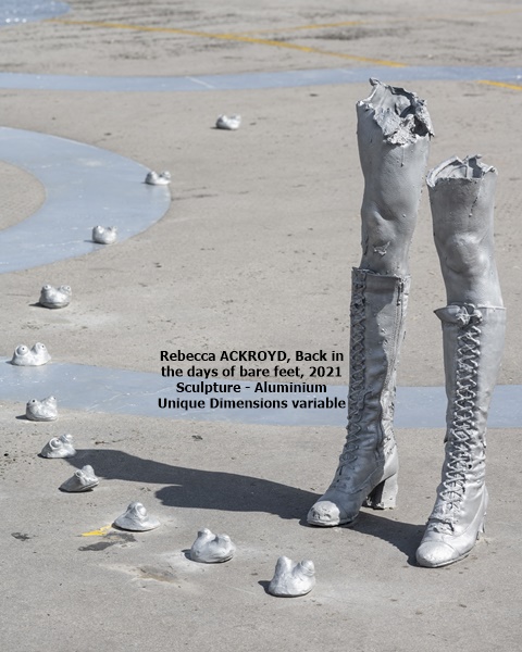 click to enlarge- double click to reduce Rebecca ACKROYD
Back in the days of bare feet, 2021
Sculpture - Aluminium
Unique
Dimensions variable